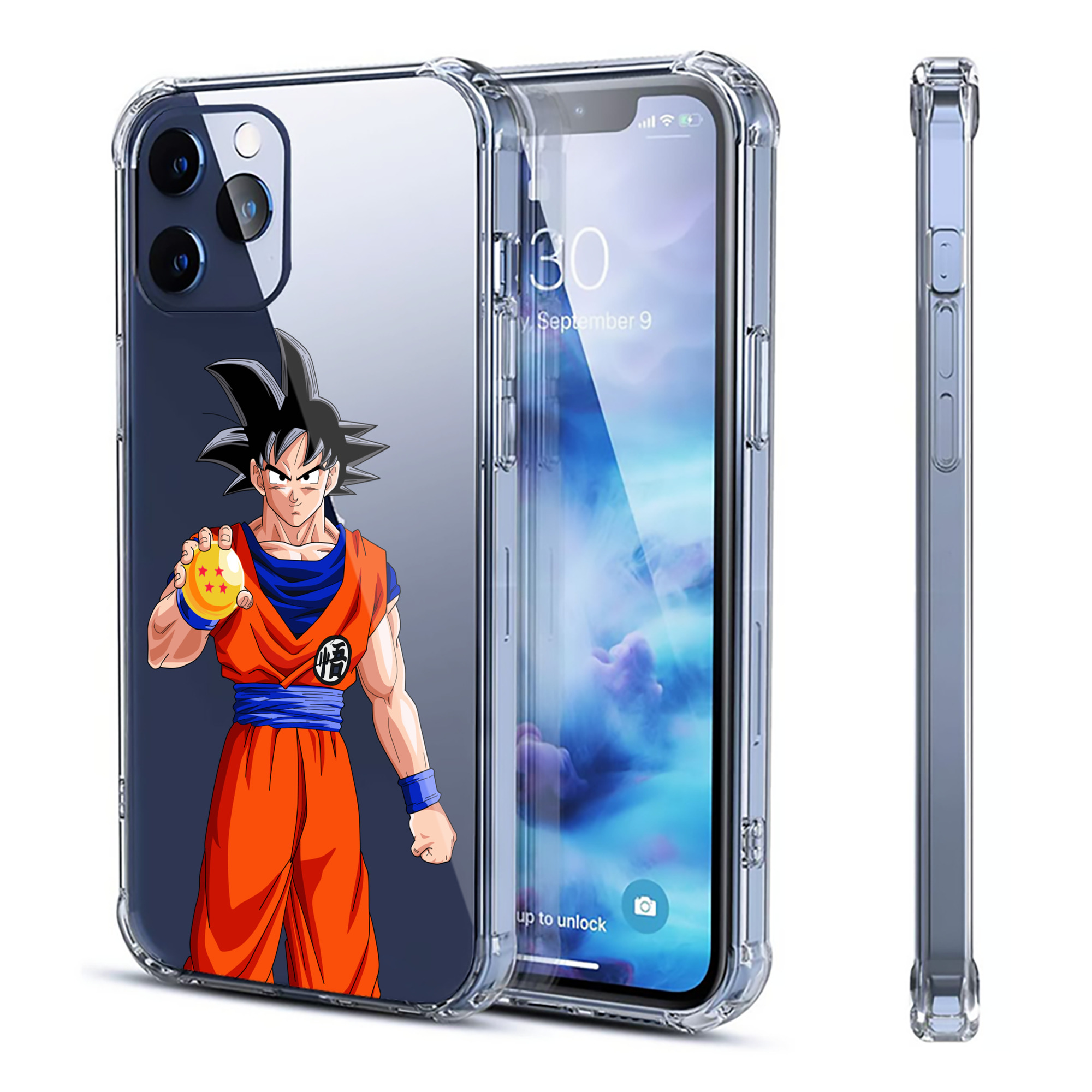（画像用） ドラゴンボール 孫悟空（そん ごくう）Son Goku カカロット DRAGON BALL Kakarotto 【iPhone 12シリーズ対応】透明スマホケース（クリアソフトケース）
